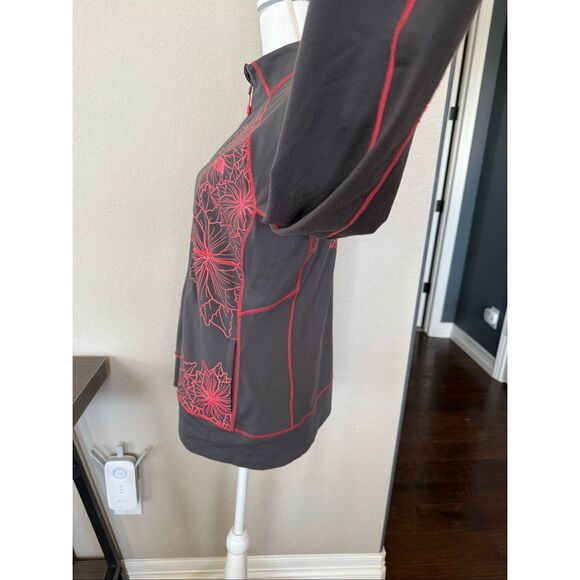 The North Face Fitted Gray Pink Floral Full Zip Jacket XL - Picture 4 of 9